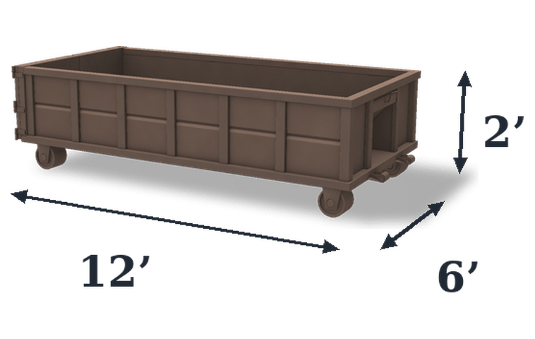 6 yard concrete dumpster