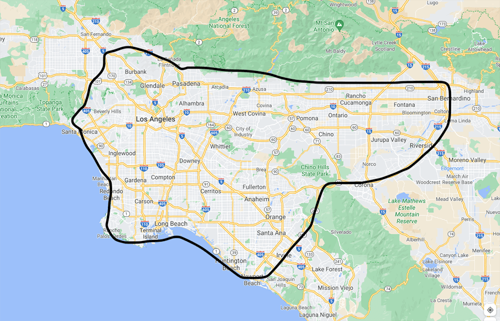 Bins For Less Service Area: Los Angeles And Surrounding Areas
