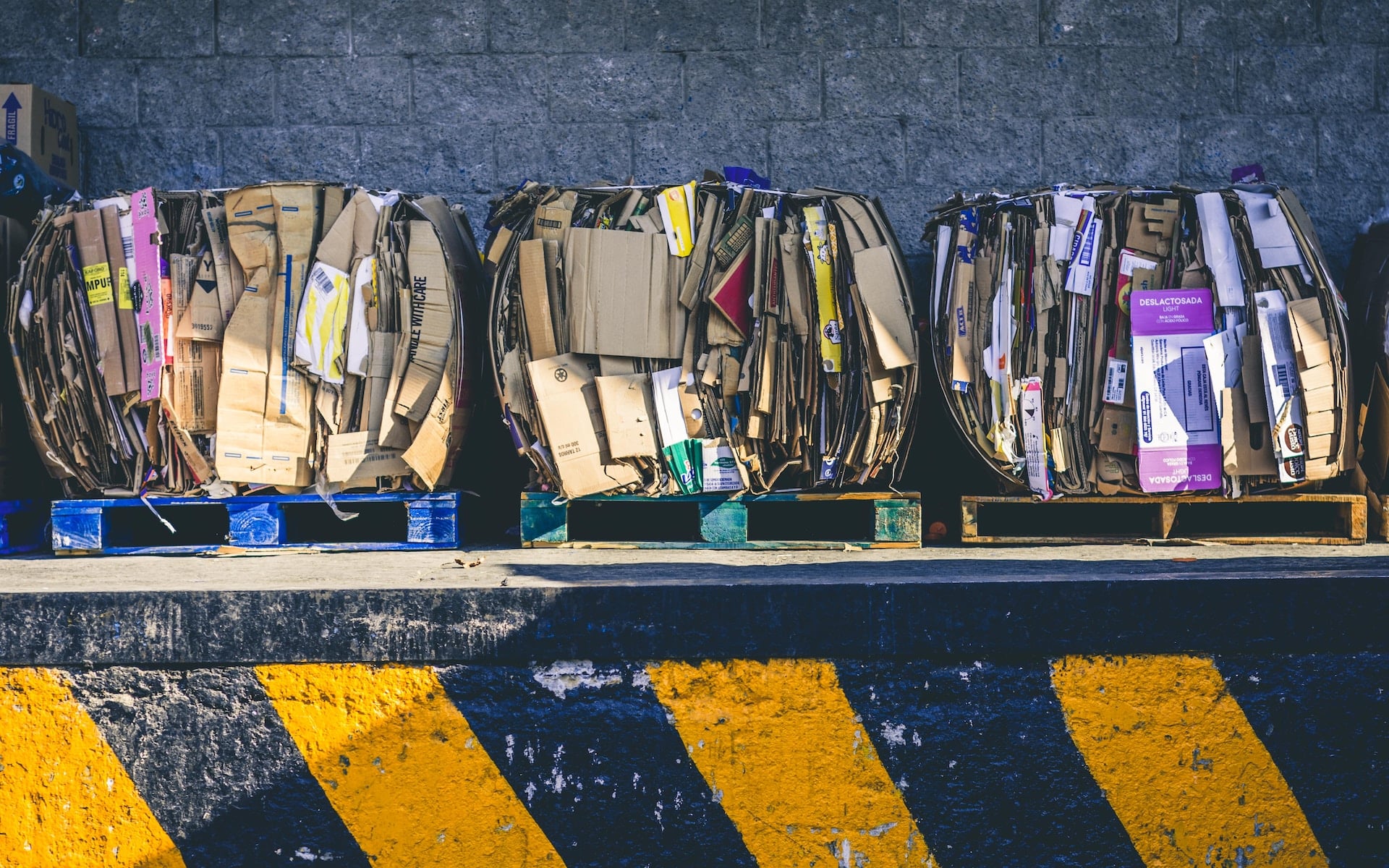 Rental dumpsters full of cardboard that showcase one of the benefits of regular dumpster rentals – eliminating paper litter.